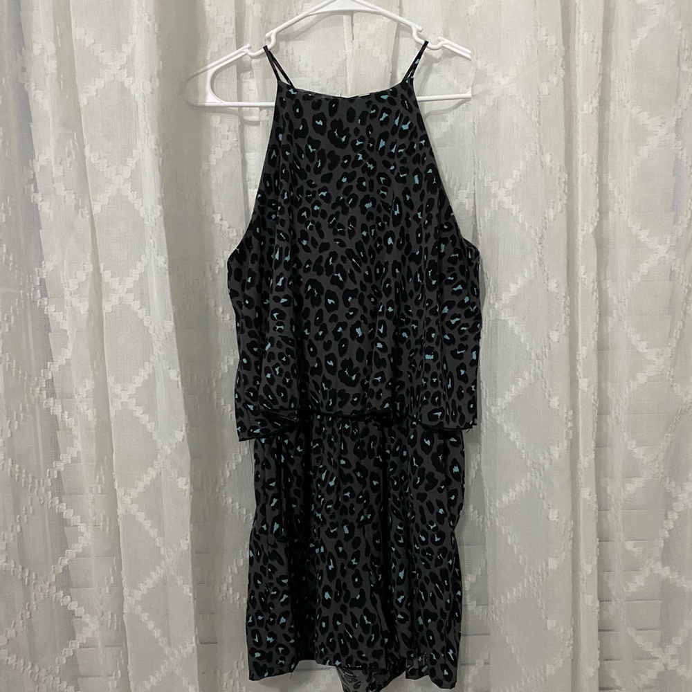 Black & Blue Cheetah Romper